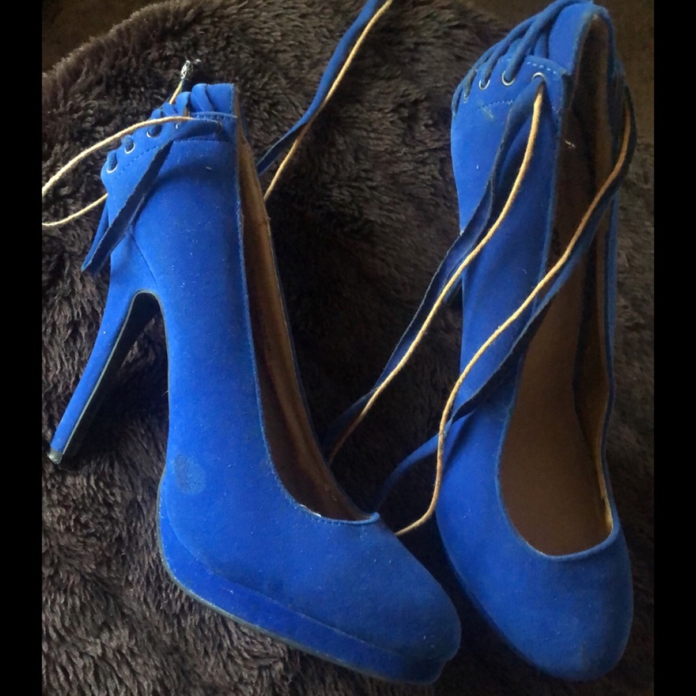 Blue “out on the town” 3 inch heels